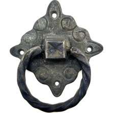 Renas Store Antika Tarz Dekoratif Pirinç Mobilya Kulbu, Kapı Kilit Halkası - 94X97 Mm, Büyük, Oksit