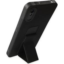 LTG Nova Redmi 9A Kılıf Mega Standlı Silikon - Siyah