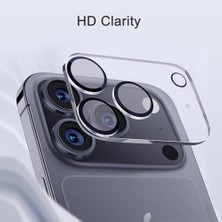 Mabeyn For 17 Pro ile Uyumlu Çizilmeye Dayanıklı Kılıf Dostu Temperli Cam Kamera Koruyucu Lens (17 Pro)