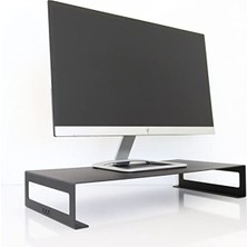Cekar Store Metal Monitör Standı - Siyah - Monitör Yükseltici - Laptop Standı - Organizer - SMS1BL