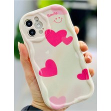 Mabeyn 12 ve 12 Pro Birebir ile Uyumlu Smile Kalp Baskı Desenli Esnek Silikon Kılıf