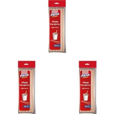 Mabeyn Piknik Ahşap Kariştirici 50'li 3lü Paket