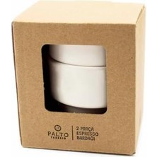 Mabeyn Kurdela Tasarımlı 2'li Espresso Bardak Seti - Hediye Seramik Fincan