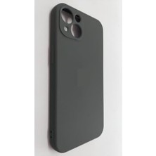 Mabeyn 13 ile Uyumlu Kadife Astarlı Mat Silikon Kılıf – Kamera Korumalı, Şok Emici - Koyu Yeşil