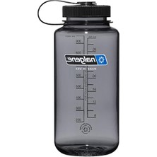 Cekar Store Sustain Tritan Bpa Içermeyen Su Şişesi,%50 Plastik Atıktan, 900 Ml, Geniş Ağız, Gri Siyah Kapaklı