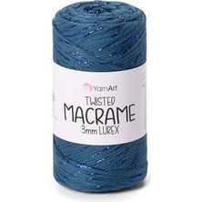 Mabeyn El Örgü Ipi Twısted Macrame 3mm Lurex, 789, 4X250 gr