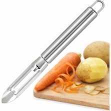 Mabeyn Paslanmaz Çelik Sebze ve Meyve Soyucu, Çift Yönlü Süper Keskin Bıçaklı, Ergonomik ve Kaymaz Saplı Profesyonel Soyacak, Havuç, Salatalık, Patates ve Elma Için, Bulaşık Makinesinde Yıkanabilir