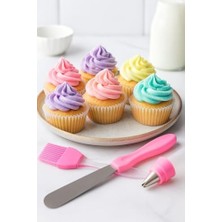 Mabeyn Busstier Çok Amaçlı Pasta Süsleme Seti 9 Parça 5 Duy Krema Torbası Adaptörü Spatula Silikon Fırça ile Kek Cupcake Kurabiye Dekorasyon Malzemeleri Profesyonel Pastacılık Seti