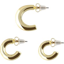 Ponponiere Altın Kadın Küpe Seti Nicole Earringas Set