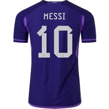 Arjantin 2022 Dünya Kupası Lionel Messi Deplasman Forması