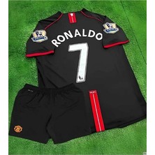 M.unitedd Moskova 2008 Sezonu Cristiano Ronaldo Çocuk Forması 4'lü Set (Black)