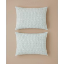 English Home Leafline Kolay Ütülenir 2'li Yastık Kılıfı 50x70 cm Yeşil