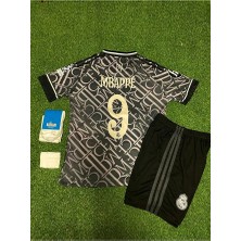 R. Madridd Kylian Mbappe 2024-25 Yeni Çocuk Forması 4'lü Set (Thırd Shirt)
