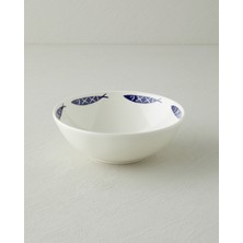 English Home Aqua Rhythm Seramik Kase 20 cm Beyaz - Lacivert