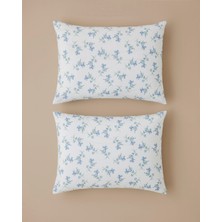 English Home Blue Spring Kolay Ütülenir 2'li Yastık Kılıfı 50x70 cm Mavi
