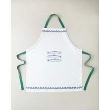 English Home Maritime Melody Polyester Mutfak Önlüğü 65x75 cm Beyaz - Yeşil