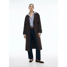 Ted Baker Koyu Kahve Kadın Trençkot TBWROW1018-4