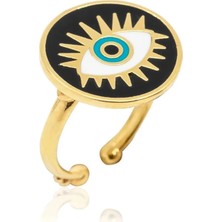 Atelier Petites Pierres Çok Renkli Kadın Yüzük Watch Me - Göz Yüzük