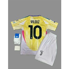 Kenan Yıldız 2024-25 Yeni Sezon Juventus Deplasman Çocuk Forması 4'lü Set