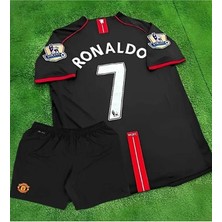 M.unitedd Moskova 2008 Sezonu Cristiano Ronaldo Çocuk Forması 4'lü Set (Black)