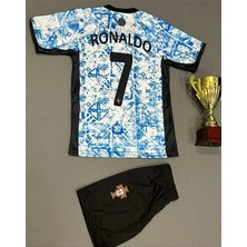 Portekiz 2024-25 Yeni Sezon Cristiano Ronaldo Deplasman Çocuk Forması 4'lü Set
