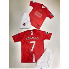 Cristiano Ronaldo Moskova 2008 Sezonu Çocuk Manchester/united Kırmızı Forması 4'lü Set (Hediyeli)