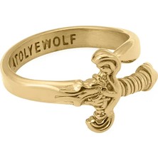 Atolyewolf Altın Erkek Yüzük Altın Kılıç Yüzük