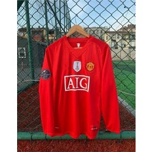 Manchester /united 2008 Moskova Şampiyonlar Ligi Finali Cristiano Ronaldo Nostalji Forması (Red)