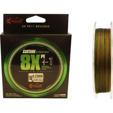 Captain Castana Sinking 8X+1 Silicone Coating İp Misina 150mt Camoo  0.20 MM