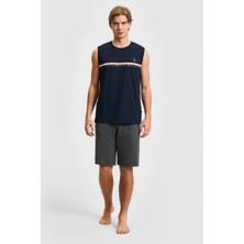 U.S. Polo Assn. Erkek Lacivert Pijama Takımı 50326140-VR033