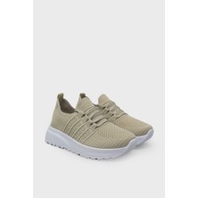 Kanuga Kadın File Spor Ayakkabı Bej HKK1012