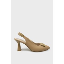 Kanuga Kadın Toka Detaylı Topuklu Ayakkabı Nut BB2023-01