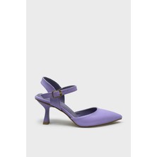 Kanuga Kadın Arkası Açık Topuklu Ayakkabı Lila BB2023-23