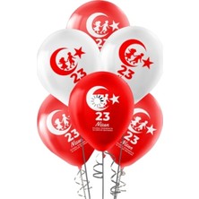 Sahra Pastel 23 Nisan Baskılı Balon - 15 Adet