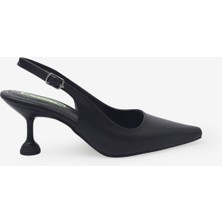 Kanuga Kadın Sivri Burun Topuklu Ayakkabı Siyah LPA3510