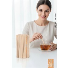 Lowell Home Ieg Ahşap Karıştırıcı Kaşık – 70'li Paket | Çay, Kahve ve Servis Için Hijyenik ve Prati