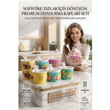 MiraLive Sevimli Ayıcık Kaşıklı 8'li Dondurma Kasesi Seti - Parti, Atıştırmalık ve Mama Kabı 723094