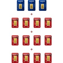Nadir Gold 24 Ayar 19,5 Gram Külçe Altın (3 Adet 2,5 Gram Külçe Altın + 12 Adet 1 Gram Külçe Altın )