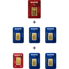 Nadir Gold 24 Ayar 18,5 Gram Altın (1 Ad 5 Gram Altın + 5 Ad 2,5 Gram Altın + 1 Ad 1 Gram Altın )