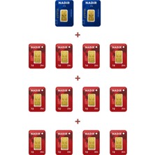 Nadir Gold 24 Ayar 17 Gram Külçe Altın (2 Adet 2,5 Gram Külçe Altın + 12 Adet 1 Gram Külçe Altın )