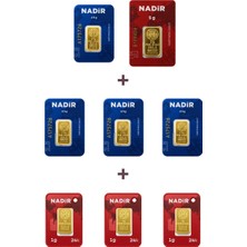 Nadir Gold 24 Ayar 18 Gram Altın (1 Ad 5 Gram Altın + 4 Ad 2,5 Gram Altın + 3 Ad 1 Gram Altın )