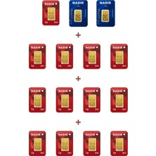 Nadir Gold 24 Ayar 18 Gram Külçe Altın (2 Adet 2,5 Gram Külçe Altın + 13 Adet 1 Gram Külçe Altın )