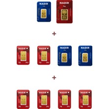 Nadir Gold 24 Ayar 18,5 Gram Altın (1 Ad 5 Gram Altın + 3 Ad 2,5 Gram Altın + 6 Ad 1 Gram Altın )