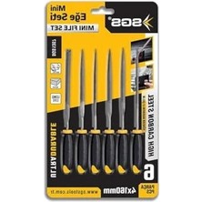 MarkEntegra Mini Eğe Seti, 6 Parça, 4X160 mm Metal El Aletleri Için