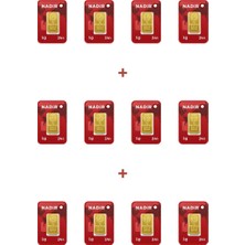 Nadir Gold 24 Ayar 12 Gram Külçe Altın (12 Adet 1 Gram Külçe Altın )