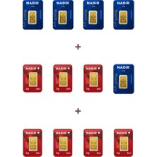 Nadir Gold 24 Ayar 19,5 Gram Külçe Altın (5 Adet 2,5 Gram Külçe Altın + 7 Adet 1 Gram Külçe Altın )