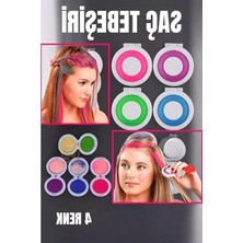 MarkEntegra Geçici Saç Tebeşir Seti, 4 Renkli Seçenek