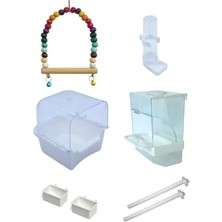 MarkEntegra Muhabbet Kuşu Kafes Seti, Gerekli Aksesuarlar ile