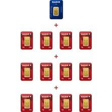 Nadir Gold 24 Ayar 14,5 Gram Külçe Altın (1 Adet 2,5 Gram Külçe Altın + 12 Adet 1 Gram Külçe Altın )