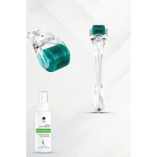 MarkEntegra - Orijinal Titanyum Iğneli - 0,5mm 540 Iğneli Dermaroller - Biberiye Suyu Seti Dökülme Karşıtı 100ML